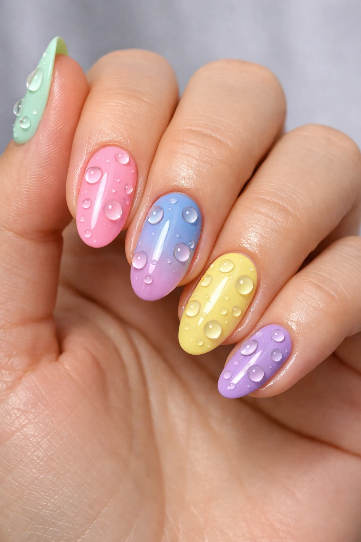 3D Dewdrop Mismatched Mani