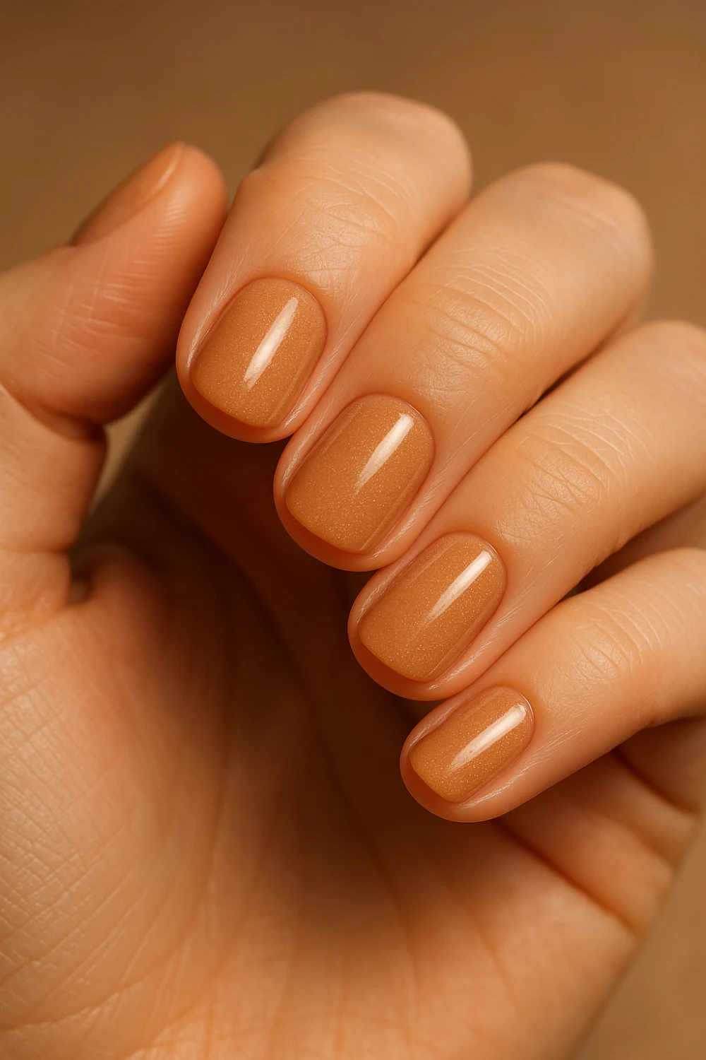 Cinnamon Latte Nails