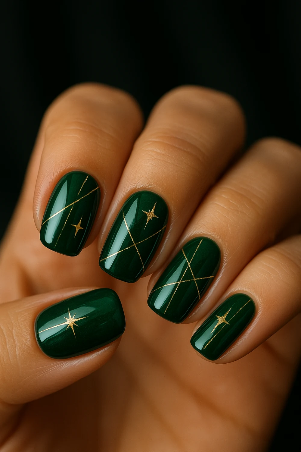 Emerald Green With Gold Detailing
