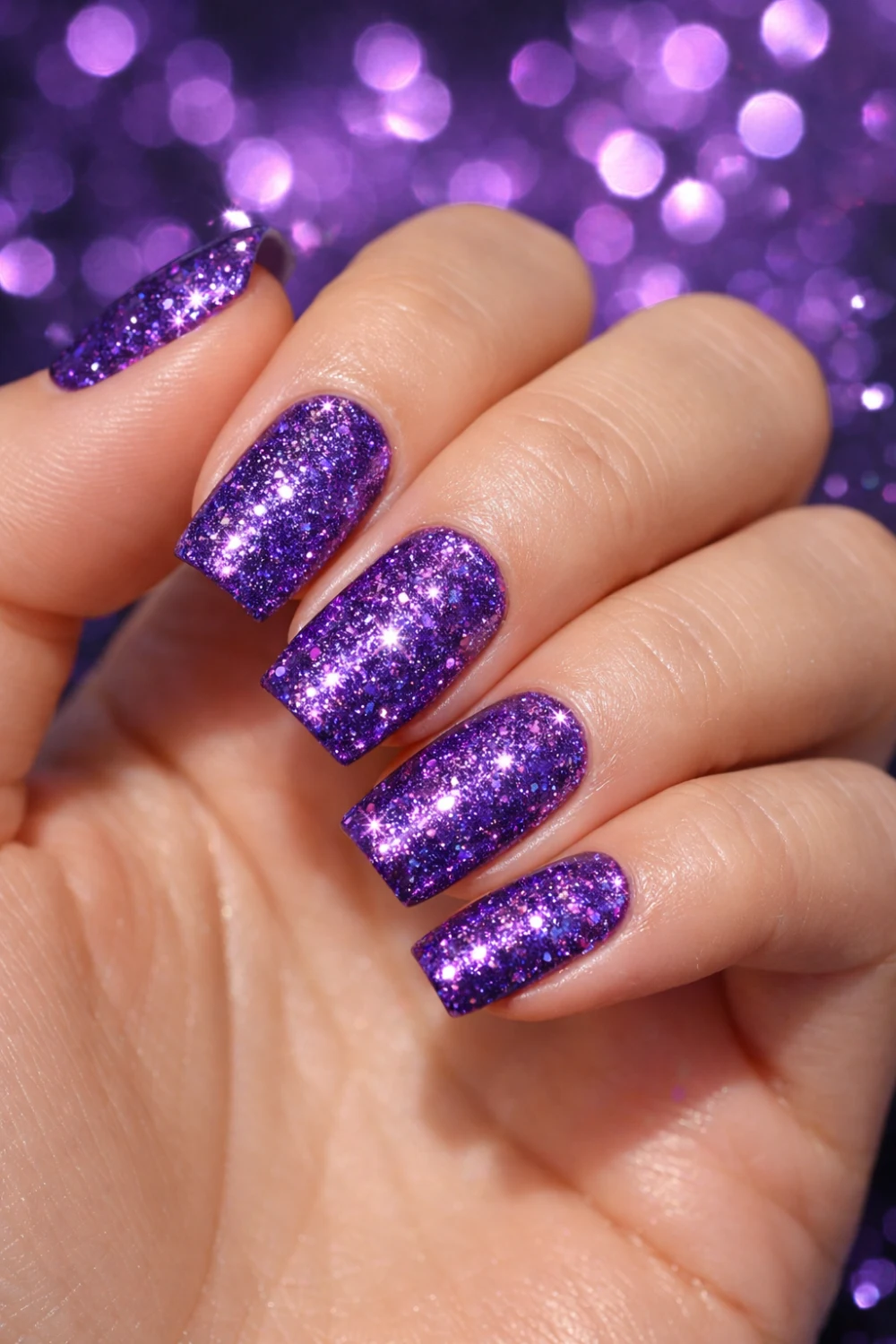 Glittery Purples