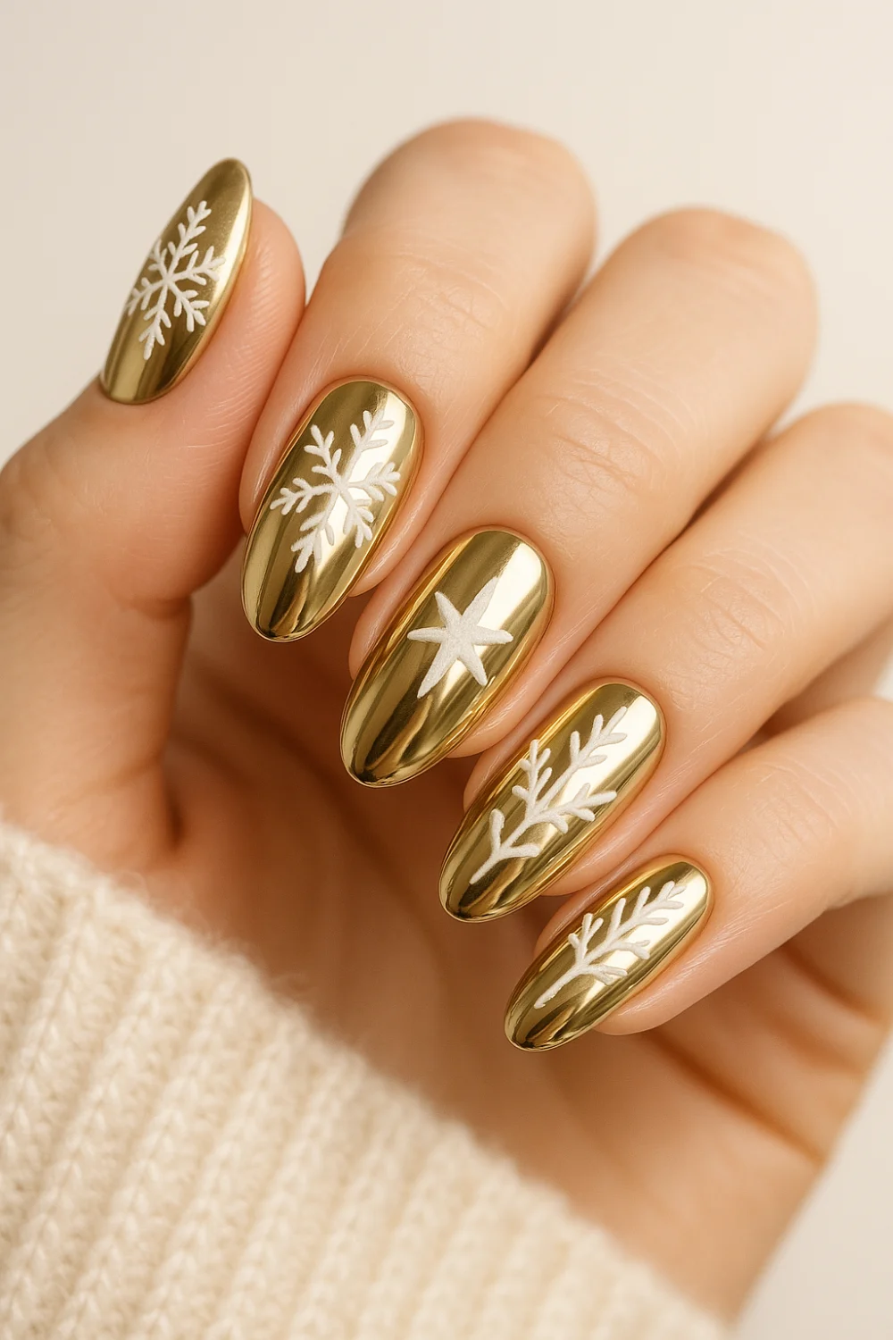 Gold Chrome With Winter Patterns