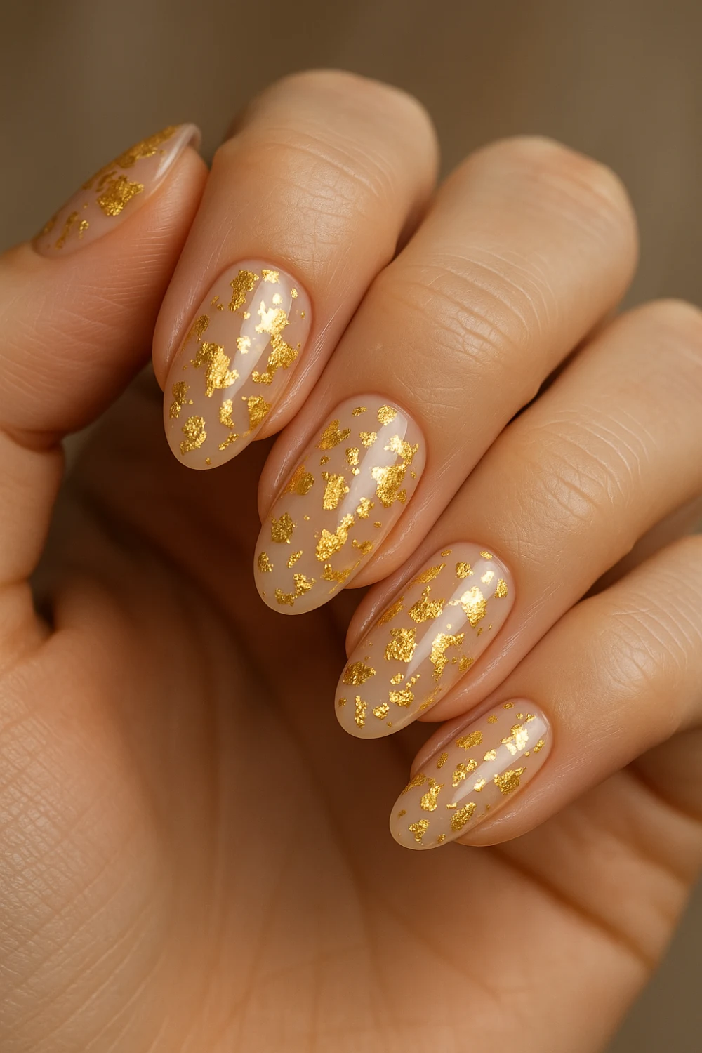 Gold Leaf Artistic Nails