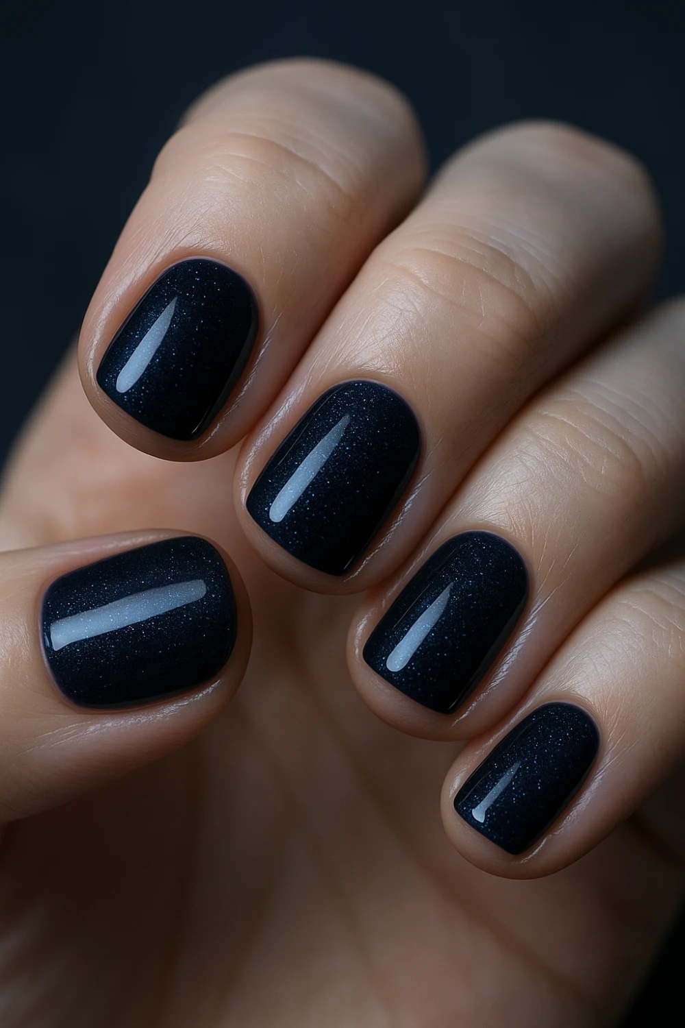 Midnight Navy Micro-Shimmer