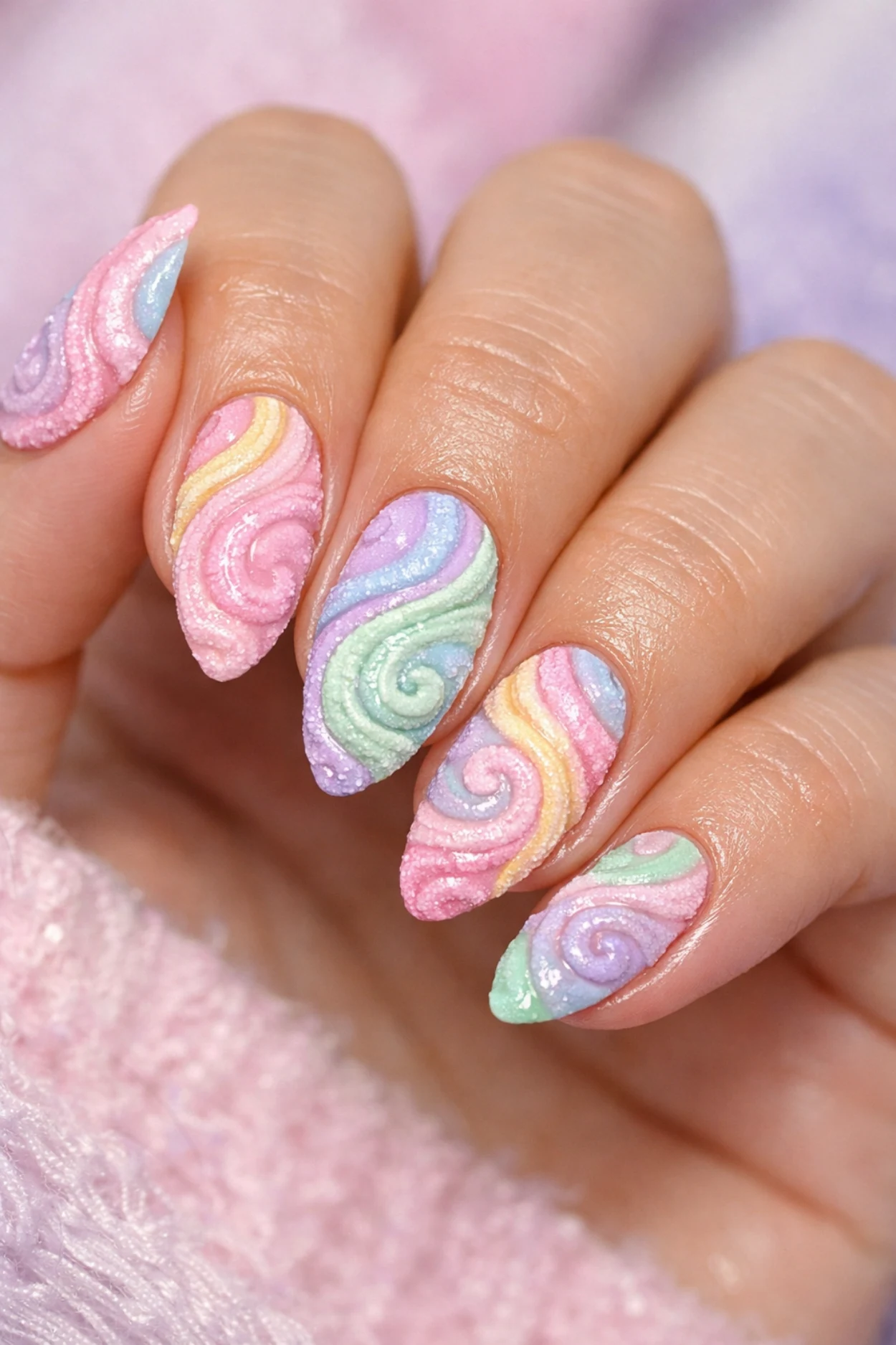 Textured Pastel Swirls