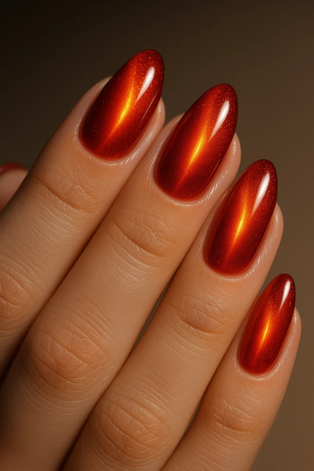 Fireglow Cat-Eye Nails