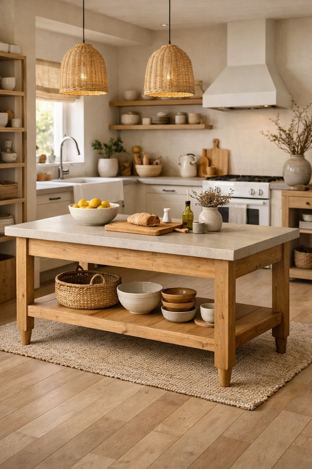 Freestanding Elements That Add Warmth
