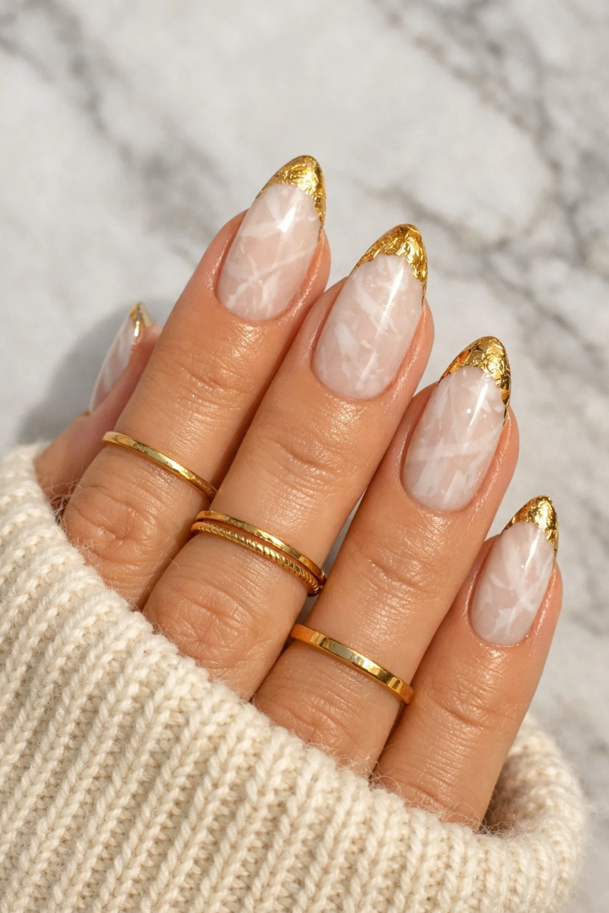 Golden Marble Tips