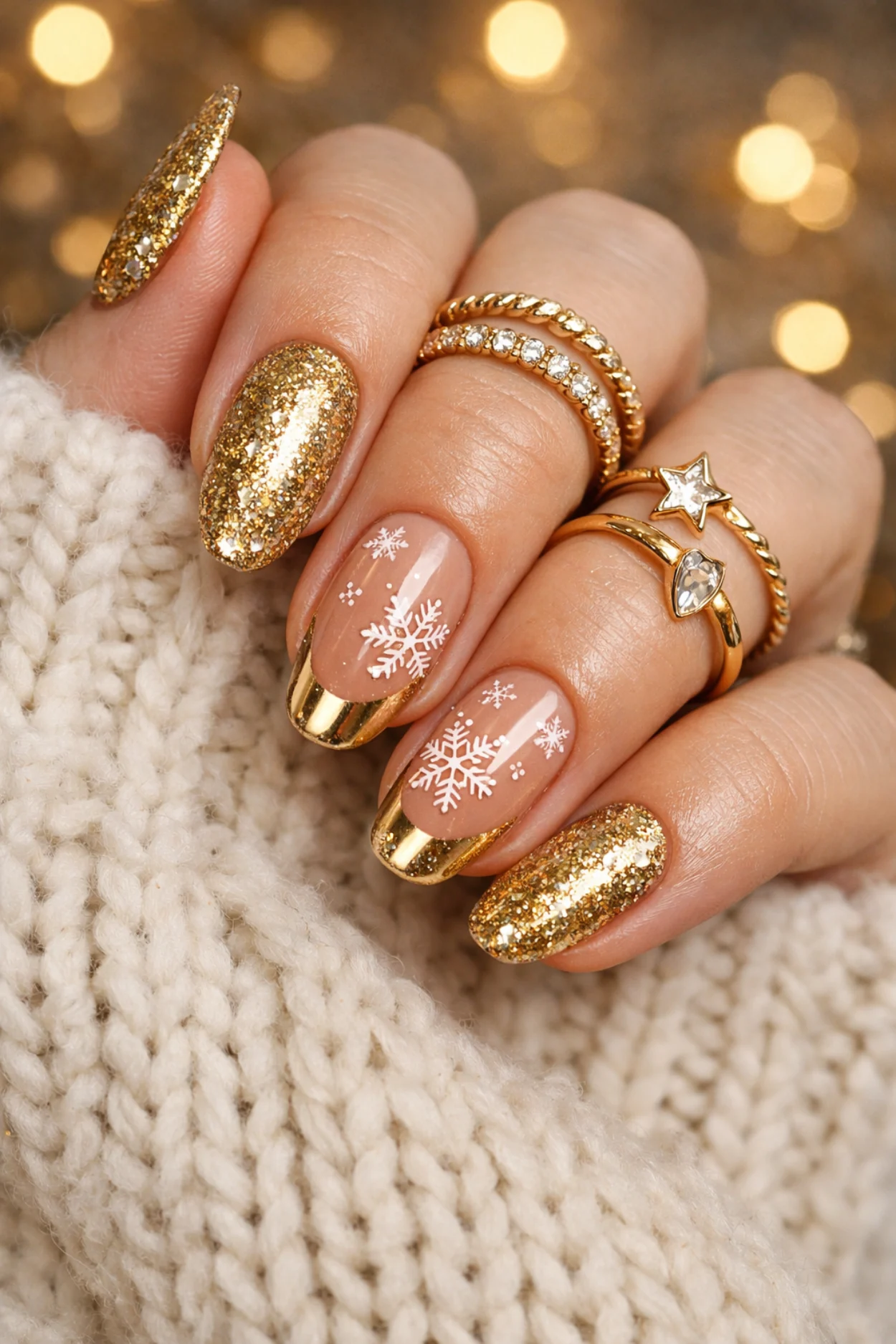 Golden Wonderland Nails
