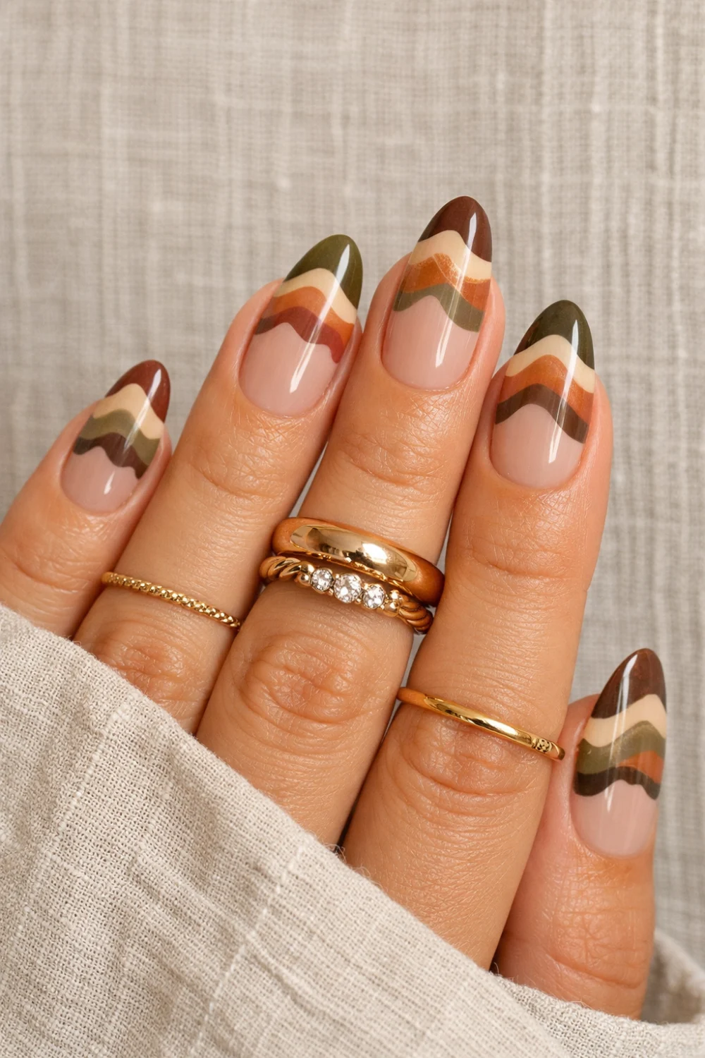 Layered Mountains French Mani