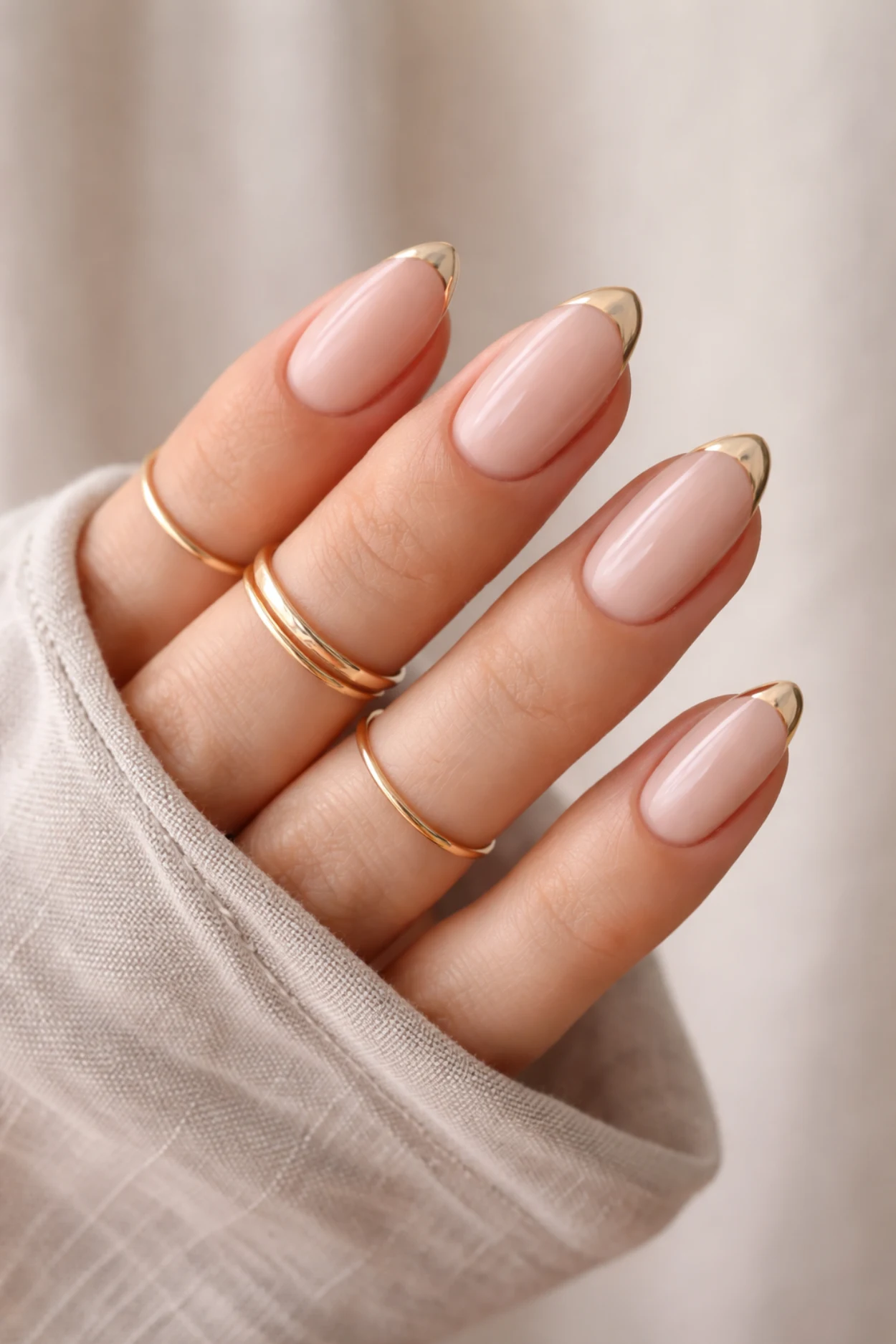 Negative Space Gold Tips