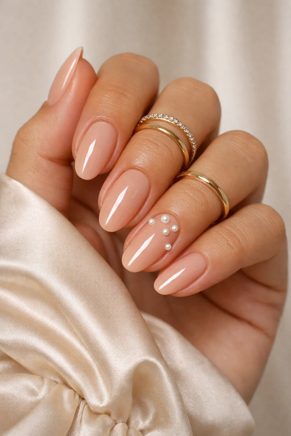 Nude Pearl Nails