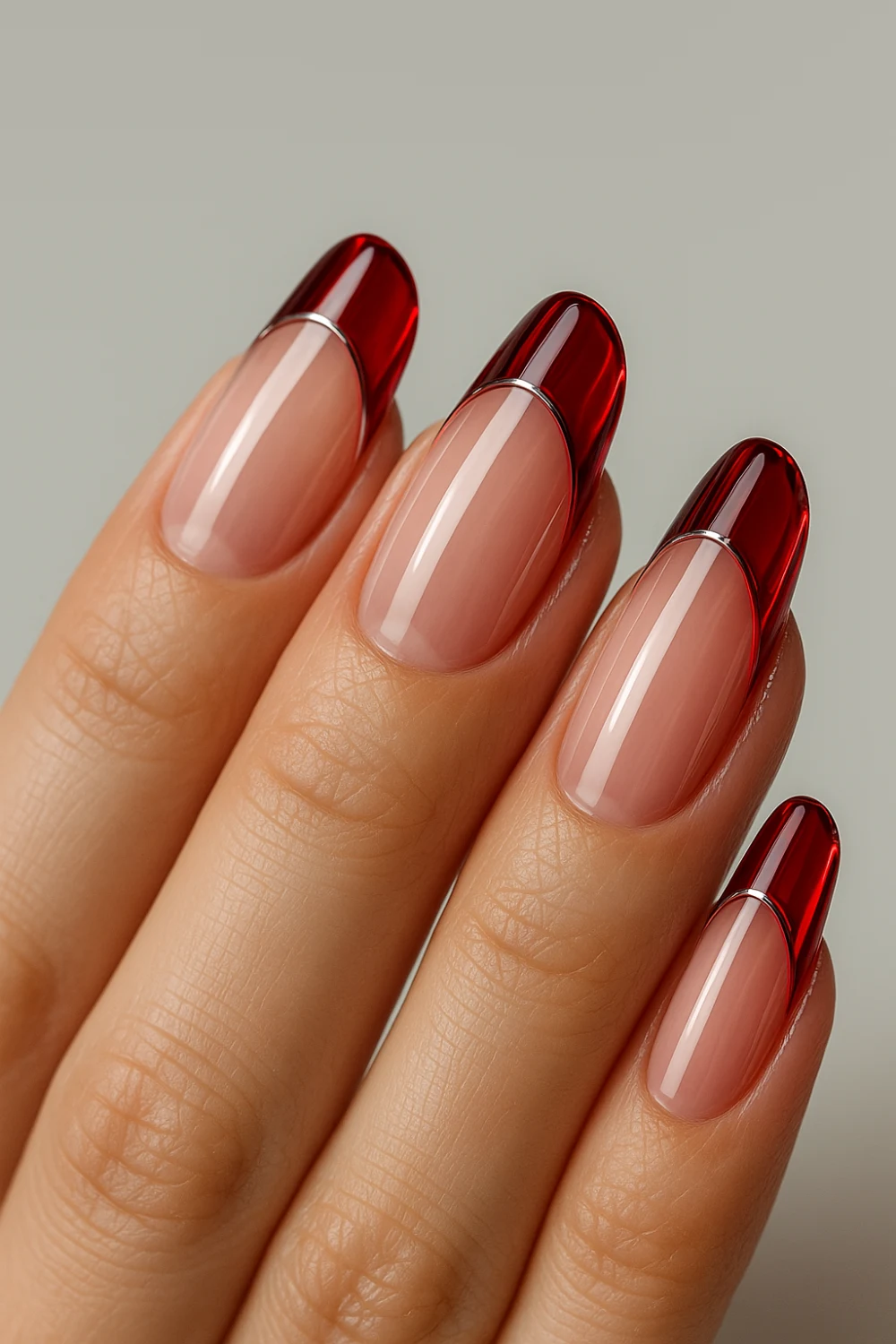 Ruby Glass French Tips