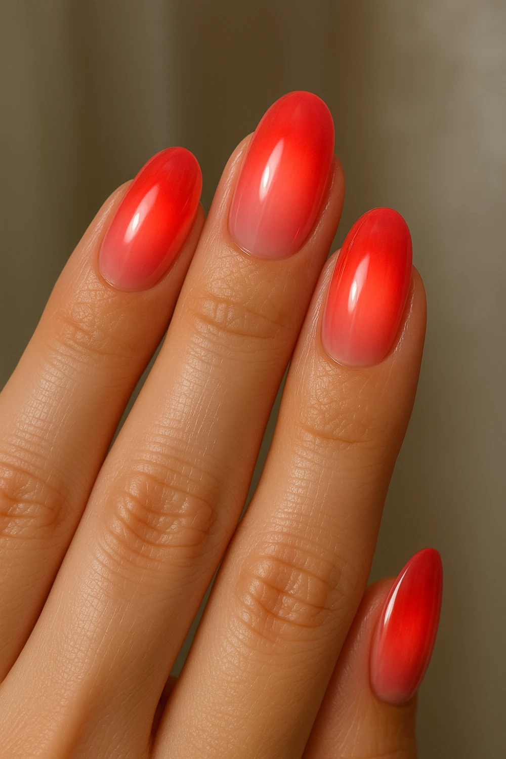 Scarlet Blush Aura Nails