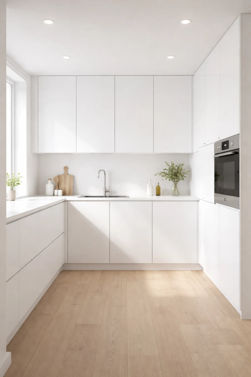 Seamless All-White Cabinetry