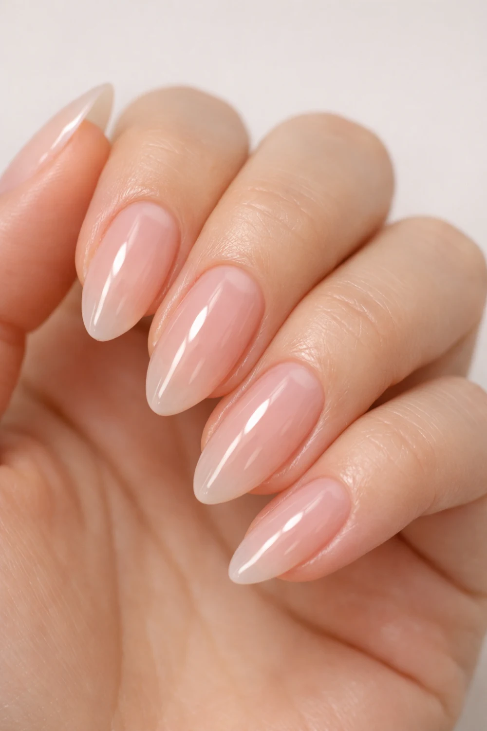 Sheer Nude Almond Nails That Feel Effortlessly Bridal