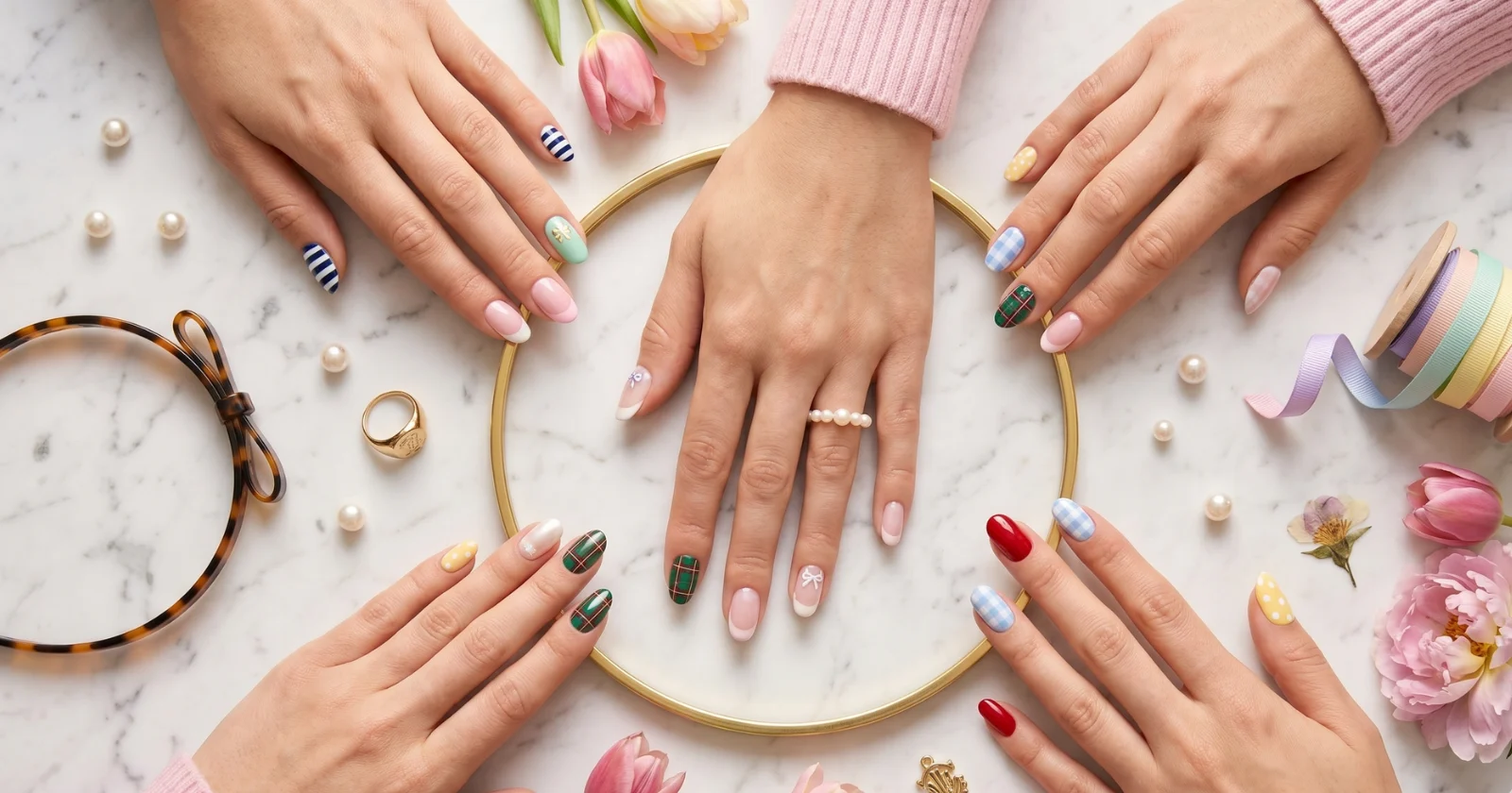 22 Preppy Nail Designs to Try This Spring