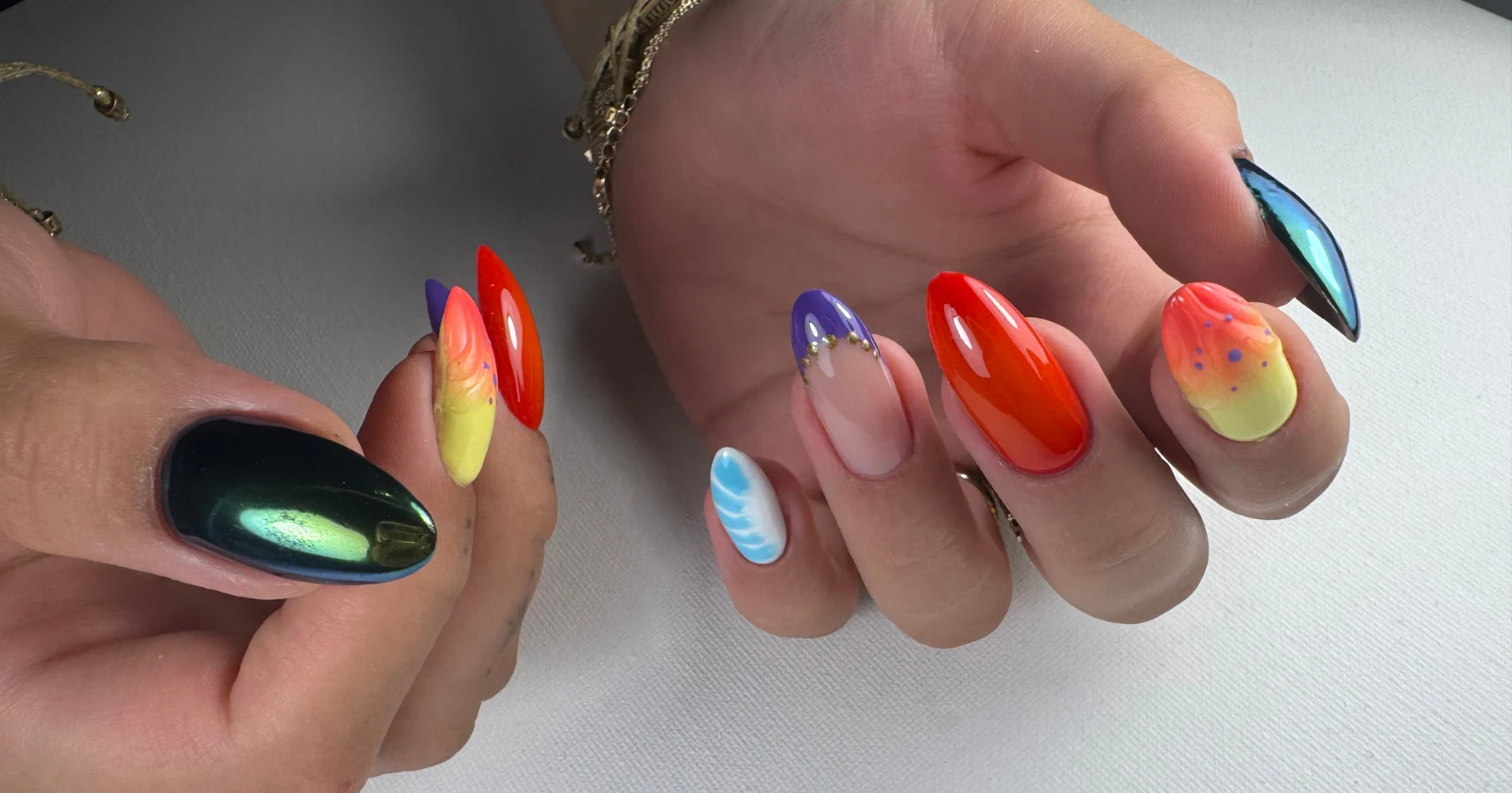 25 Mismatched French Manicures Full of Joyfully Curated Chaos