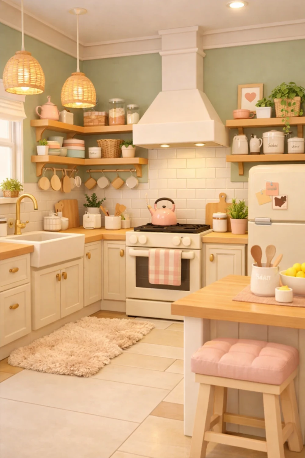 Aesthetic Bloxburg Kitchen with Soft Colors