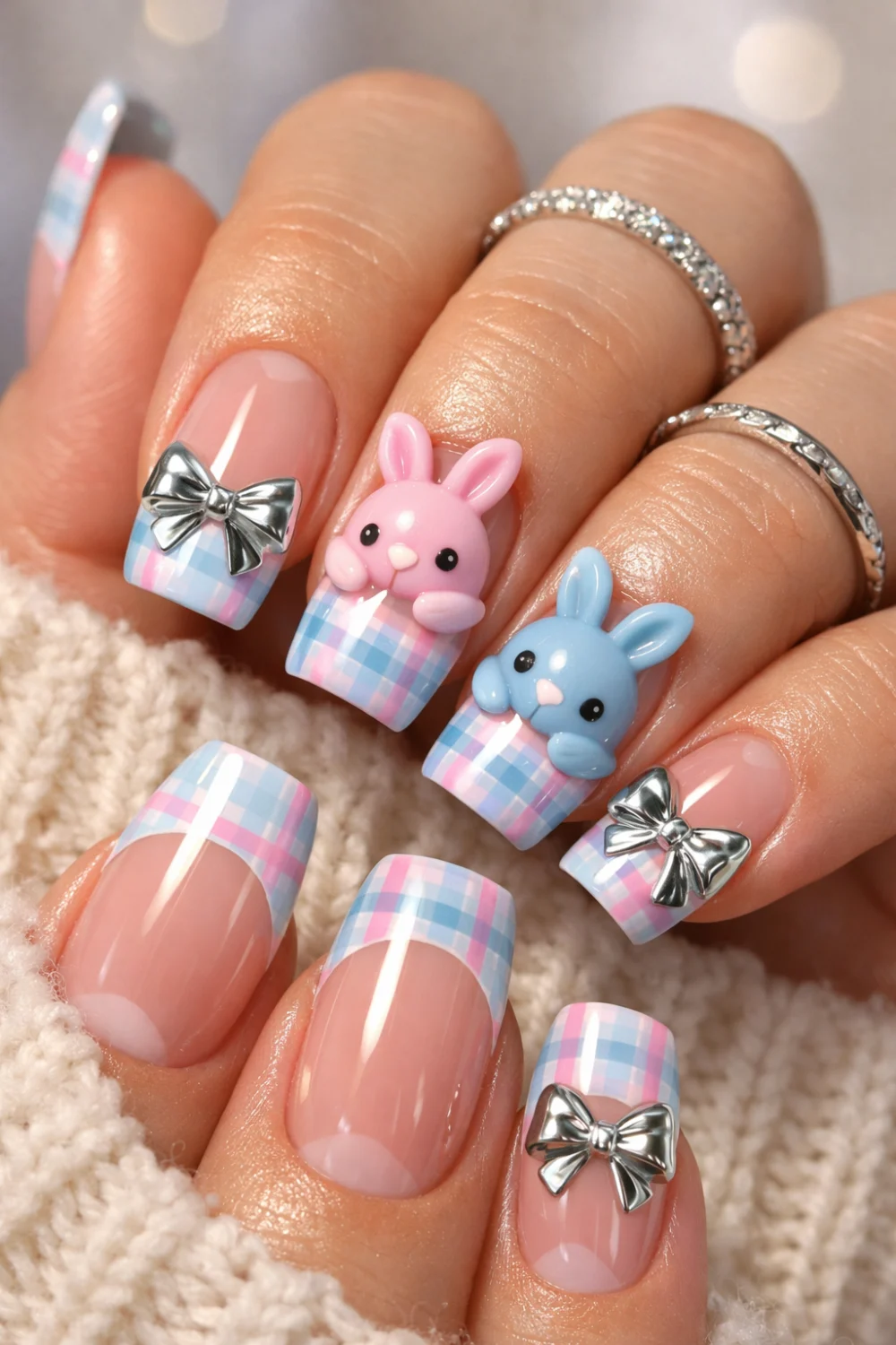Bunnies & Bows Bunny Nails