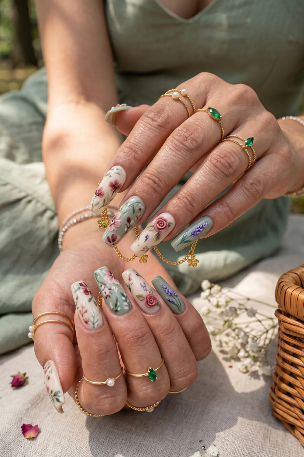Cassie-Inspired Picnic Nails