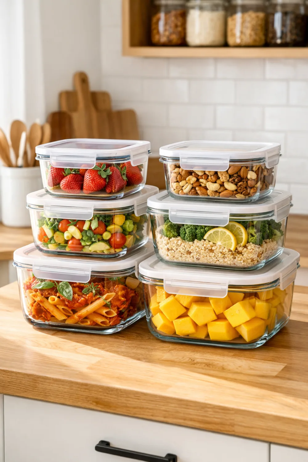 Glass Storage Containers with Airtight Lids
