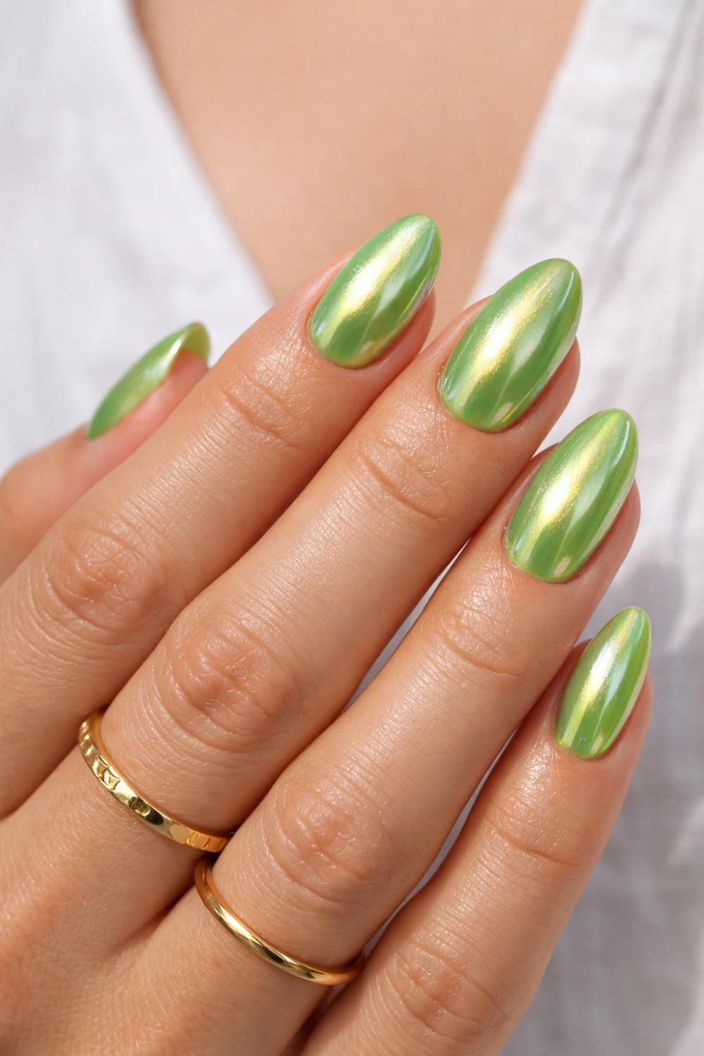 Glazed Matcha Nails