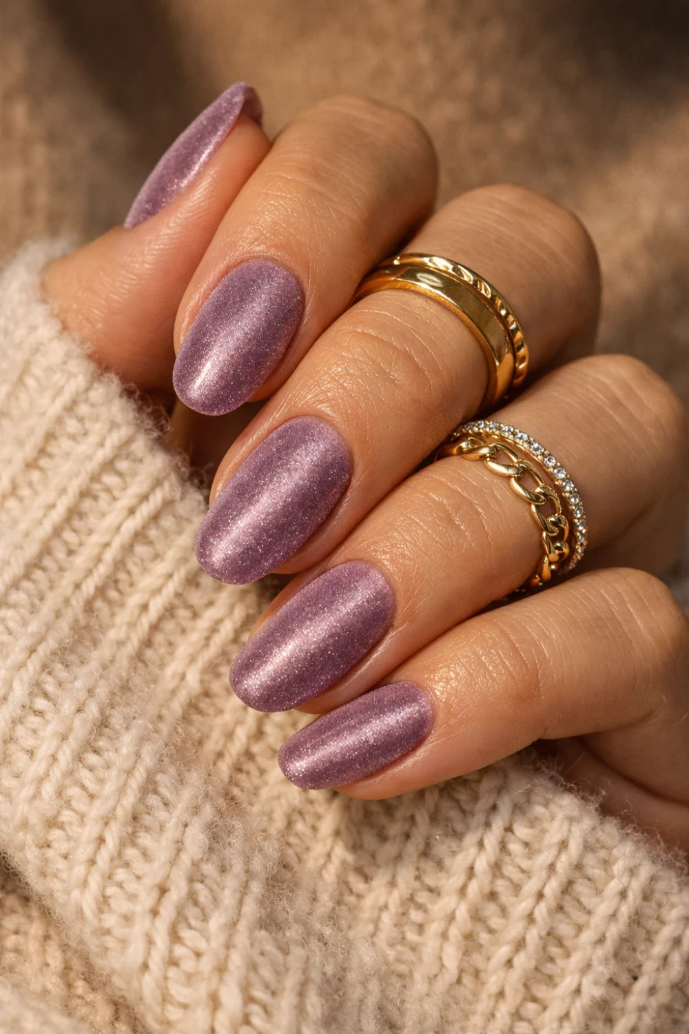 Mauve Velvet Nails