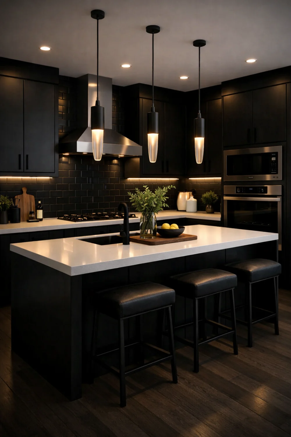 Modern Bloxburg Kitchen with Dark Tones