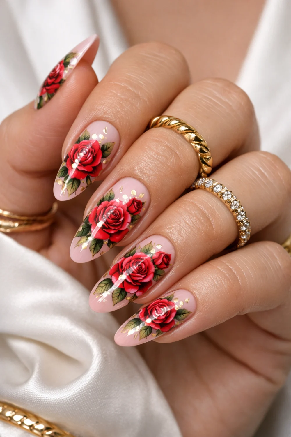 Rich Roses Nails