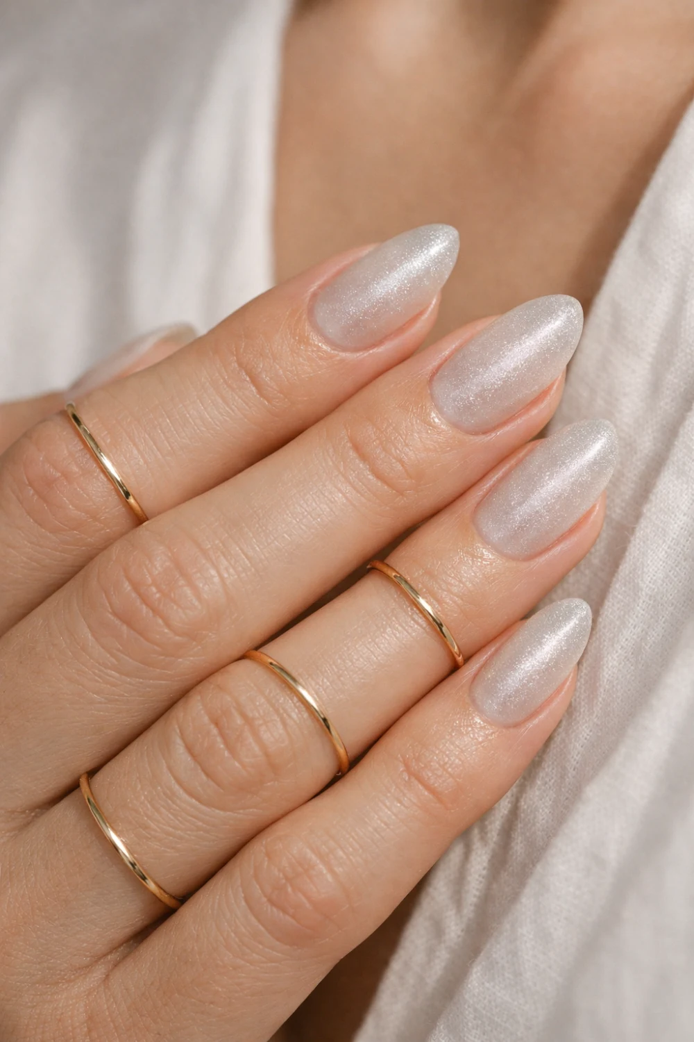 Sheer Sparkling Velvet Nails