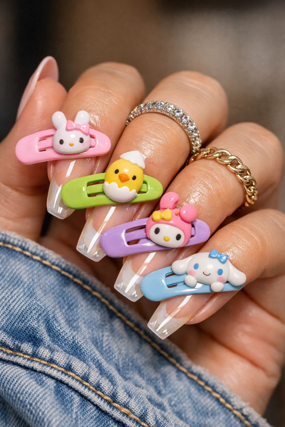 Snap to It Bunny Nails
