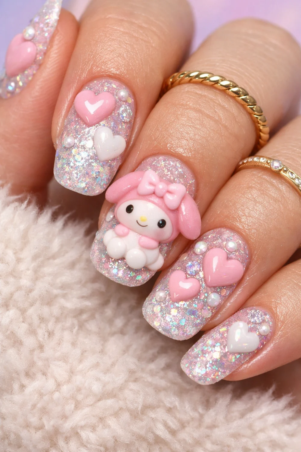 Sweet Melody Bunny Nails
