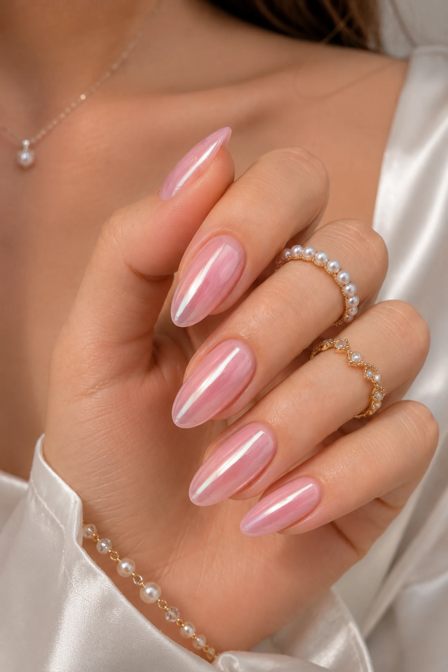 Glazed Strawberry Milk Nails