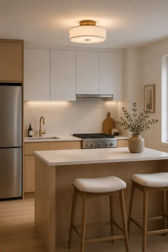 Low-Profile Chandeliers for Small Kitchens