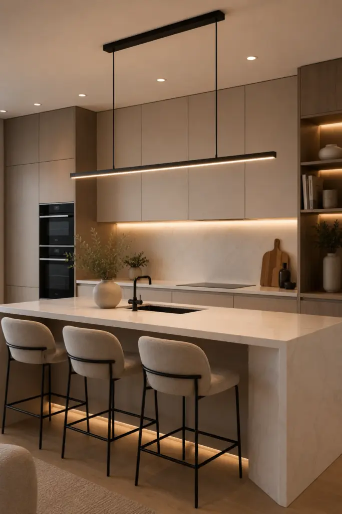 Slim LED Chandeliers for Clean Contemporary Interiors
